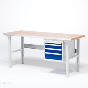 AJ Stół warsztatowy z blatem o powierzchni dębowej 800x750x2500 mm (232242)