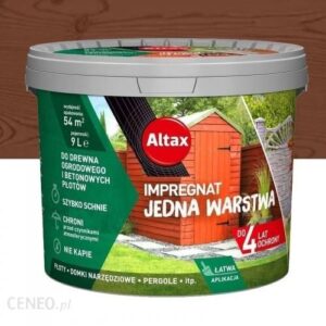 ALTAX Impregnat Jedna Warstwa 9L kasztan