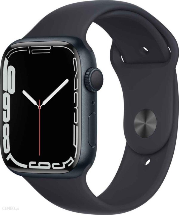 Apple Watch Series 7 GPS Koperta 45mm z aluminium w kolorze północy z paskiem sportowym w kolorze północy (MKN53FD/A)