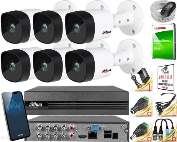 DAHUA OFERTA MONITORINGU 2 MPX 6X HAC-B2A21-0360B