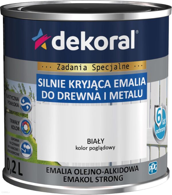 DEKORAL EMAKOL STRONG biały RAL 9003 0