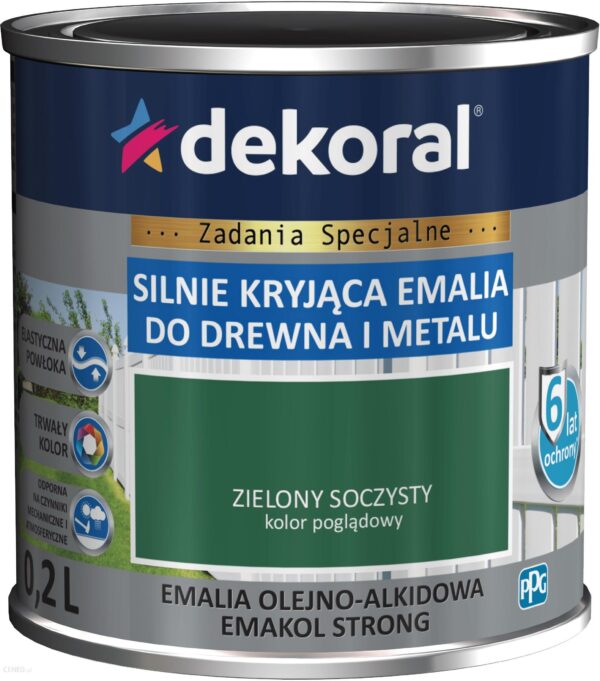 DEKORAL EMAKOL STRONG zielony soczysty 0