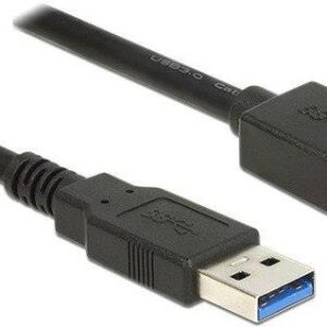 DELOCK PRZEDŁUŻACZ USB-A M/F 3.0 2M CZARNY (Z23189)