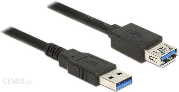 DELOCK PRZEDŁUŻACZ USB-A M/F 3.0 2M CZARNY (Z23189)