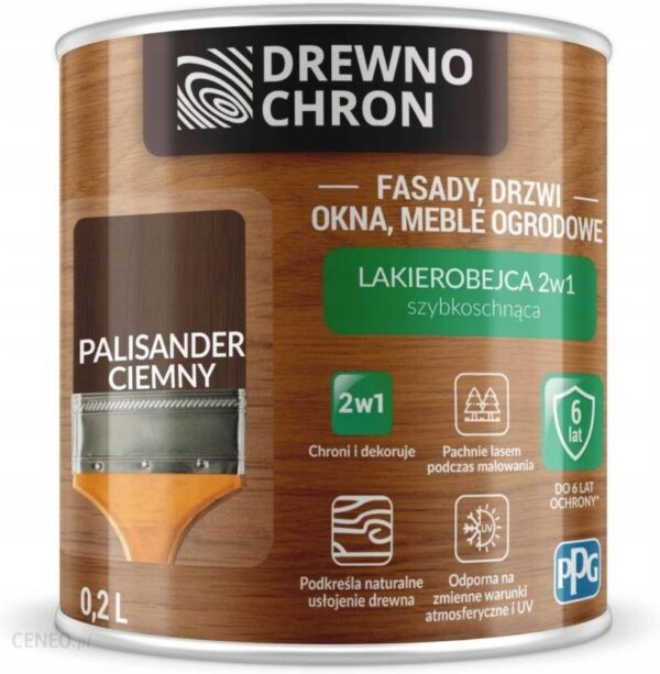 Drewnochron Lakierobejca 2W1 Palisander Ciemny 0