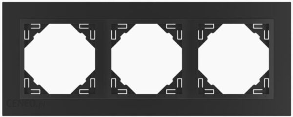 Efapel Animato Ramka 3-Krotna Czarny 90930 Krr