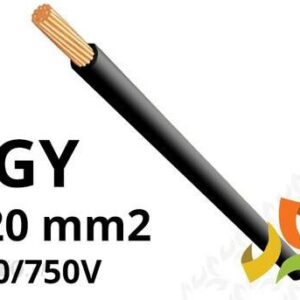 EkPrzewód Lgy 120 m2 Czarny Kabel Montażowy Giętki H07V-K PC0202110EKS 100m