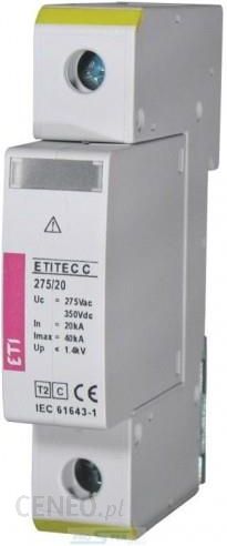 i-eti-ogranicznik-przepiec-1p-etitec-c-t2-275-20-1-0-2440393 Eti Ogranicznik Przepięć 1P Etitec C T2 275/20 1+0 2440393