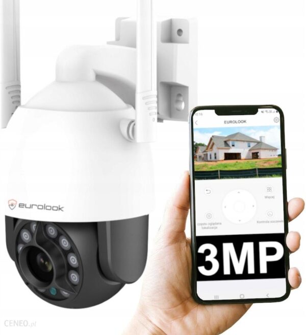 Eurolook Kamera Zewnętrzna Obrotowa 3Mpx Wifi 8X Zoom Ir50M (Eb3004Ezw)