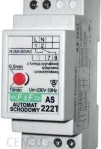 F&F As-222T Automat Schodowy Z Przeciwblokadą. Na Szynę 35Mm. 10A 230V Ac As222T
