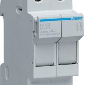 Hager Modułowa Podstawa Bezpiecznikowa 2P Wkł.Bezp.Cyl. L32 8X32Mm