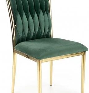 Halmar K436 Krzesło Ciemny Zielony Złoty