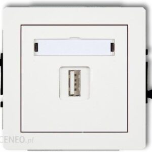Karlik Deco Mechanizm gniazda pojedynczego USB-AA 3.0 biały DGUSB5