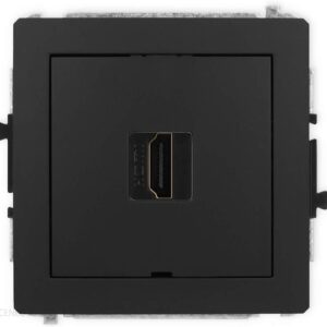 Karlik Gniazdo HDMI 2.0 Pojedyncze Czarny Mat 12DHDMIBO3