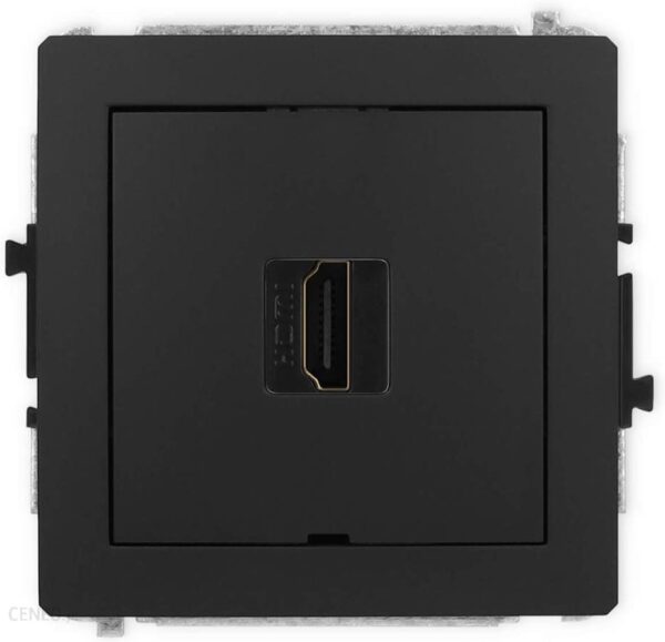 Karlik Gniazdo HDMI 2.0 Pojedyncze Czarny Mat 12DHDMIBO3