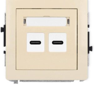 Karlik Gniazdo Podwójne 2xUSB-C Beżowy 1DGUSB8