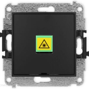 Karlik Gniazdo Światłowodowe Optyczne Pojedyncze Czarny Mat 12MGOPBO1