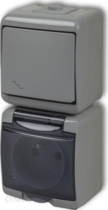 i-karlik-junior-lacznik-schodowy-gniazdo-hermetyczne-popielaty-10wghp-3d Karlik Junior Łącznik Schodowy + Gniazdo Hermetyczne Popielaty 10WGHP-3D