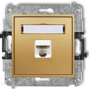 Karlik Mechanizm gniazda komputerowego pojedynczego 1xRJ45 kat. 5e 8-stykowy złoty 29MGK-1