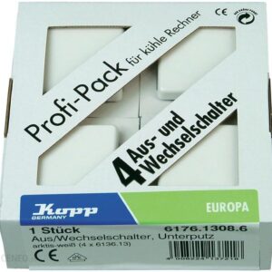 Kopp Wkładka 617613086 Przełącznik schodowy Europa Arktyczna biel Matowy