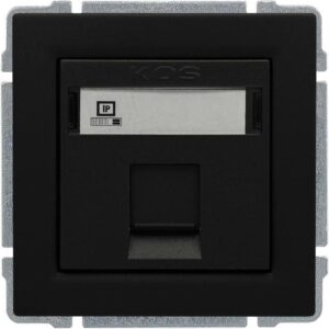 Kos Gniazdo Komputerowe Pojedyncze Kat5E Kos66 Czarny (660965)