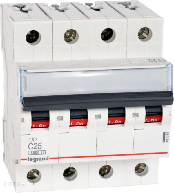 LEGRAND Wyłącznik nadprądowy 4-polowy 605672
