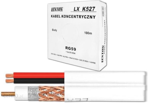 Lexton Kabel Koncentryczny Rg59 + 2X0.35Cu 100M (Lxk527)