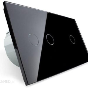 Livolo Podwójny Dotykowy Panel Szklany Sterowany Pilotem W Kolorze Czarnym 2+1 Vl-C7012-62R