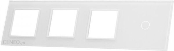 Livolo ramka 4-krotna szklana z miejscem na jeden włącznik dotykowy moduł biały 701GGG61