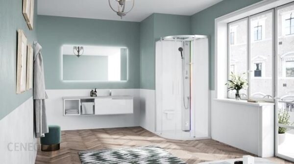 Novellini Glax 1 2.0 90X90 Srebrna G21R90T51BB