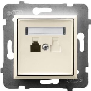 Ospel Aria Gniazdo Telefoniczne Pojedyncze Ecru Gpt-1U/M/27