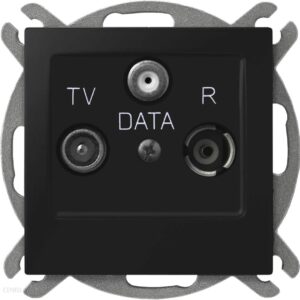 Ospel Gniazdo Antenowe Rtv-Data Czarny Metalik GPAYDM33