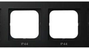 Ospel Sonata Ramka poczwórna do łączników IP-44 Czarny Metalik 1115 RH-4R/33