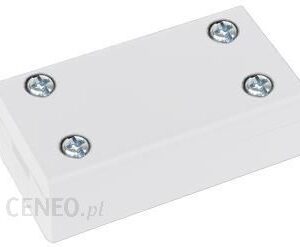 Prostokątna puszka instalacyjna IP20 + złącze 3 torowe. Do złożenia. Biała.