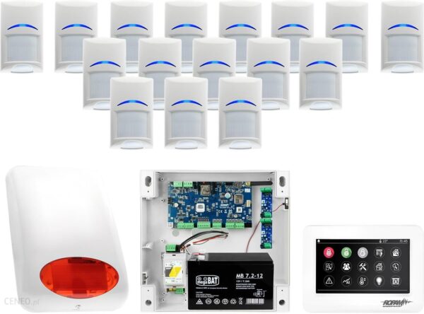 Ropamset Zestaw Alarmowy Ropam NeogsmIp 16X Czujka Bosch Manipulator Dotykowy Tpr4Ws Wifi Gsm (ZA14412)