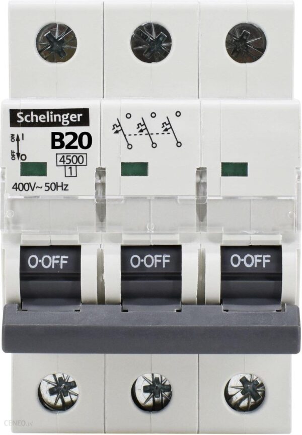 Schelinger Wyłącznik Nadprądowy S 3-Faz. B 20A G7-3P A02G73PB20