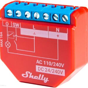Shelly PLUS 1 PM przekaźnik Wi-Fi/Bluetooth 16A AC/DC z monitorem energii