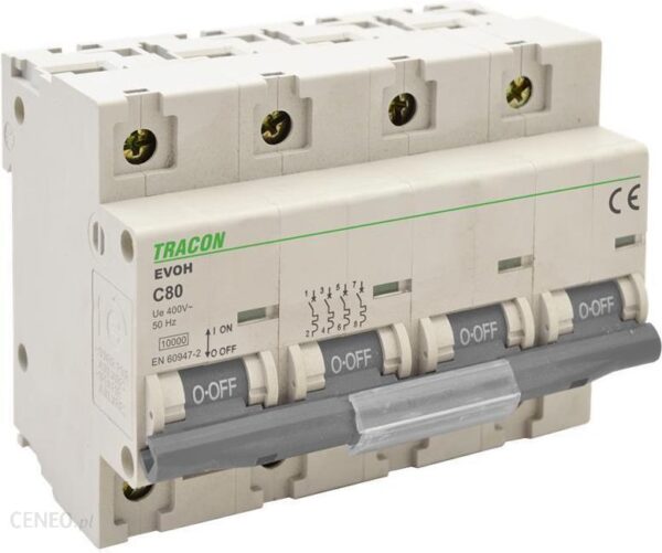 Tracon Electric Wyłącznik Nadprądowy 4P C63 10Ka (Evoh463)
