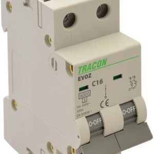 Tracon Electric Wyłącznik Nadprądowy 6A 2P C EVOZ2C6