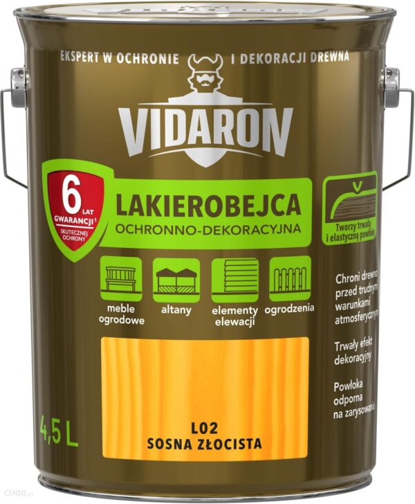 Vidaron Lakierobejca Ochronno-Dekoracyjna L02 Sosna Złocista 4