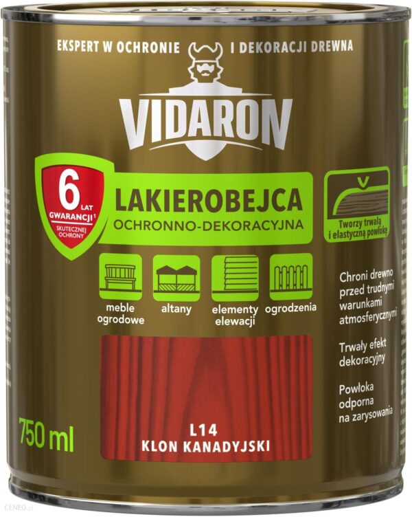 Vidaron Lakierobejca Ochronno-dekoracyjna L14 Klon Kanadyjski 0.75L