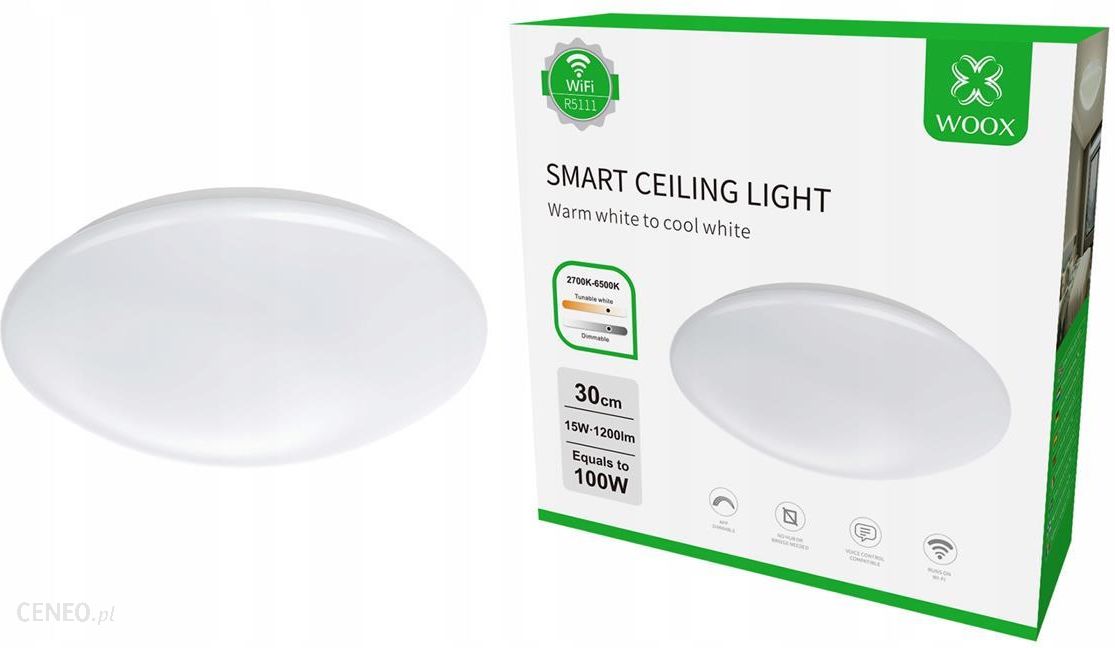 i-woox-sufitowa-smart-lampa-led-30cm-zdalnie-sterowana-wifi Woox Sufitowa Smart lampa LED 30cm zdalnie sterowana WiFi