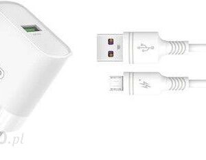 Xo L63 Plus Kabel Micro Biała 1Usb Qc